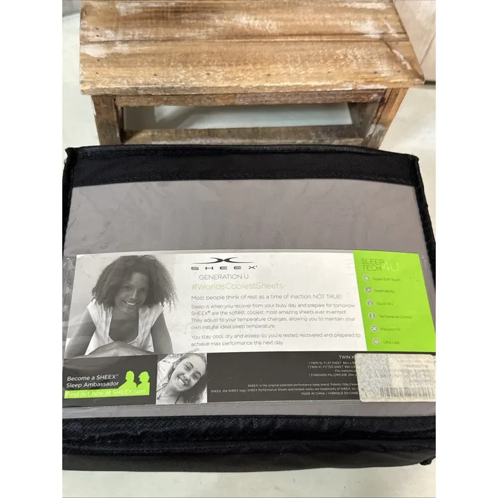 SHEEX Generation U Twin XL Sheet Set Charcoal Gray